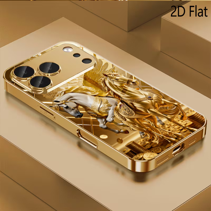 Phone Cases Horse - Two horses Patterned tempered glass design