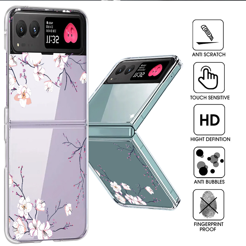 Phone Cases Hard - White Flowers Pattern Phone Case For