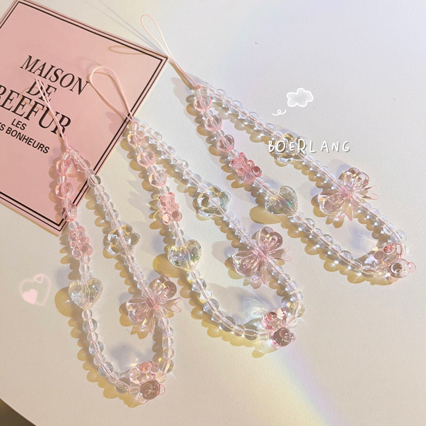 Phone Cases With Charms - Cellphone Lanyard Keychain Woman Girl Korean