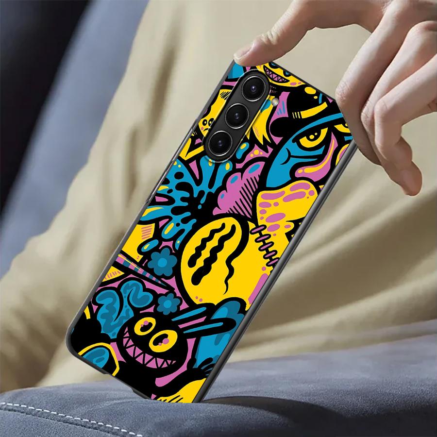Phone Cases Z Fold 4 - Cartoon Graffiti Design Case for Samsung
