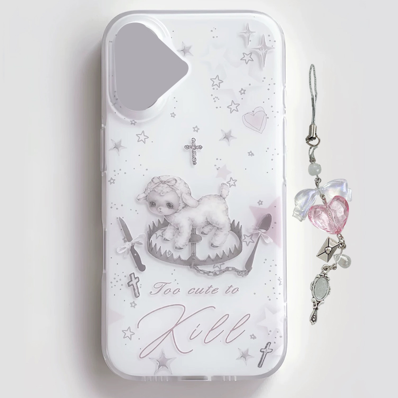 Phone Cases Girly - Y2k Korean INS Creative Cute Pink