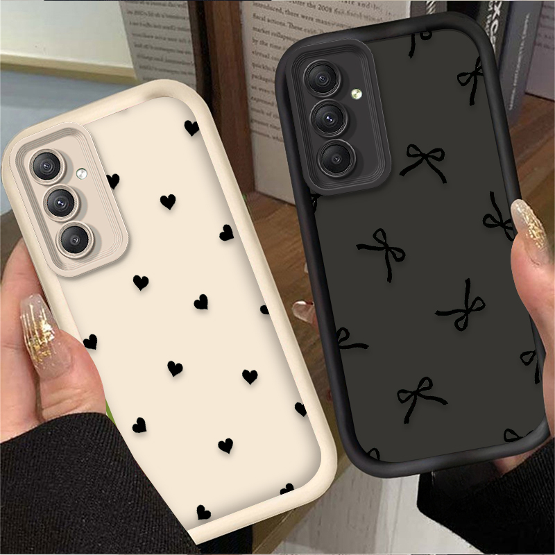 Black Love Heart Bowknot Case  - Phone Cases Samsung A14 评论和价格