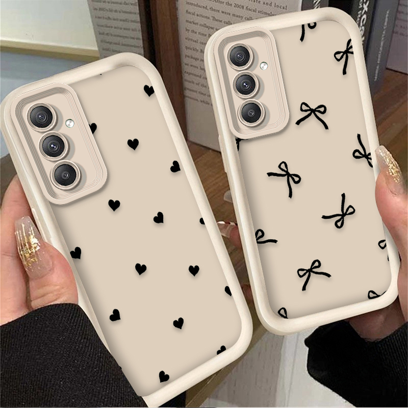 Black Love Heart Bowknot Case  - Phone Cases Samsung A14 评论和价格