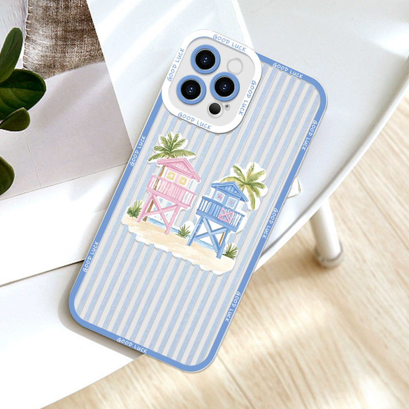 Summer Palm Coconut Tree Strip - Phone Cases Samsung A14 评论和价格