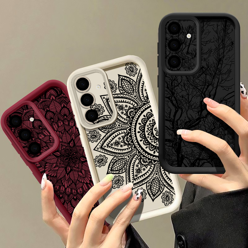 Retro Flower Totem Pattern Cas - Phone Cases Samsung A14 评论和价格