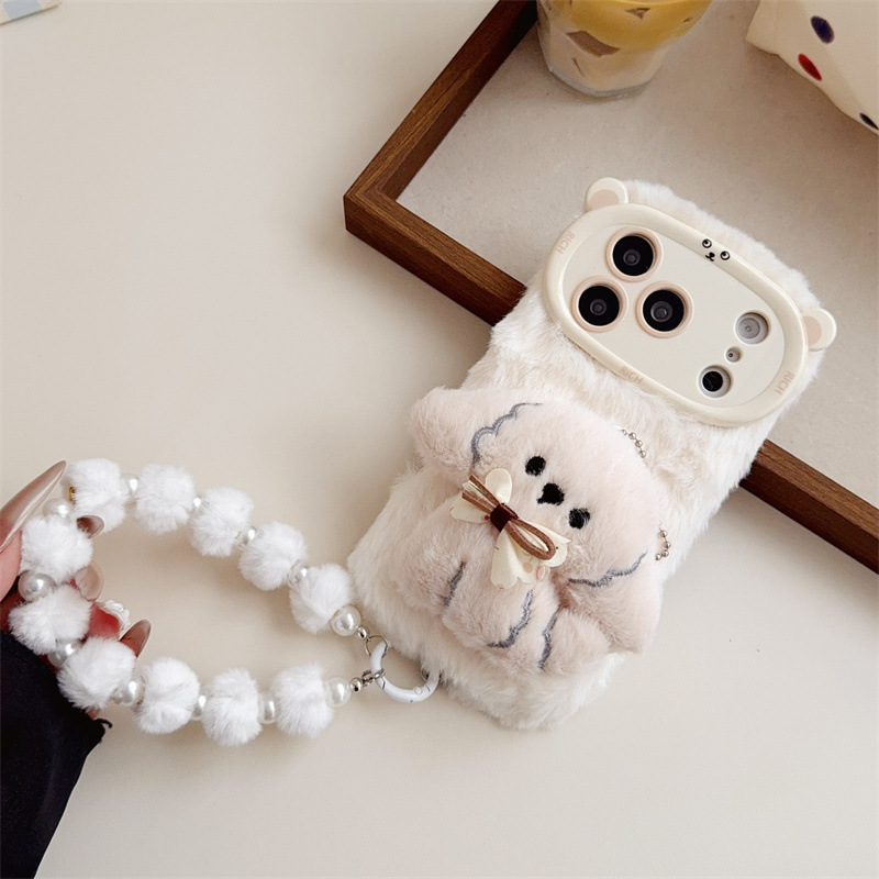 3D Cartoon Bowknot Puppy Warm  - Apple Iphone 15 评论和价格