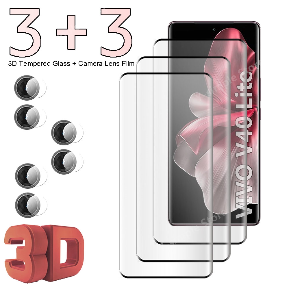 3+3 Curved Tempered Glass For  - Vivo V40 评论和价格