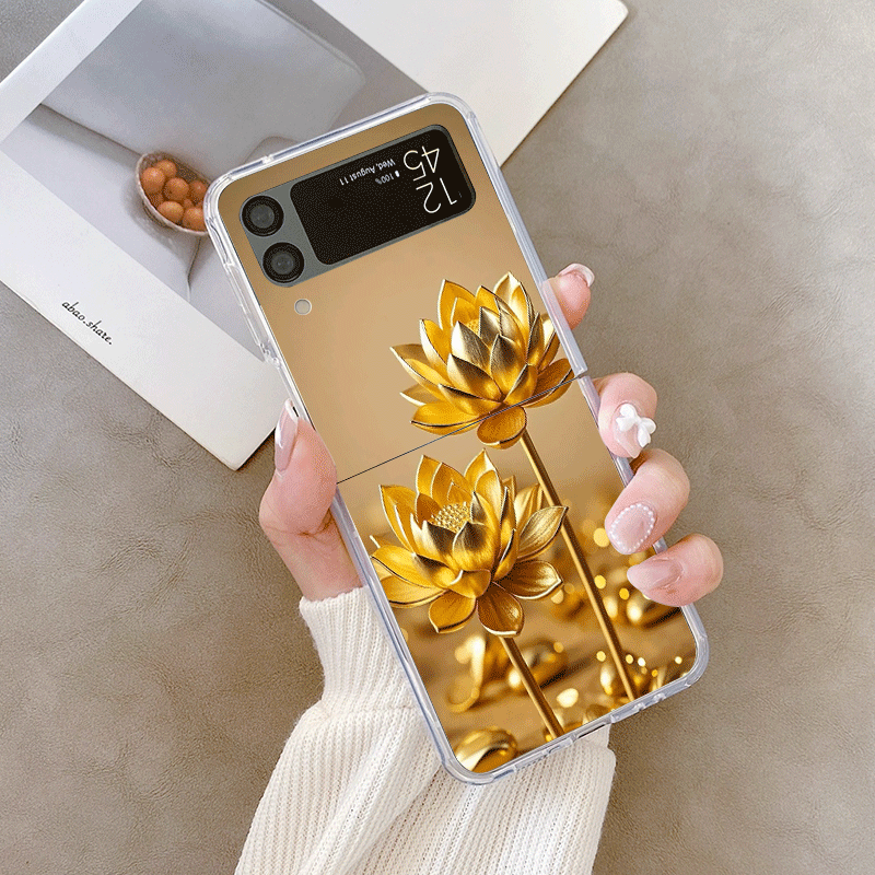 Creative Golden Lotus Flower P - Phone Cases Z Fold 4 评论和价格