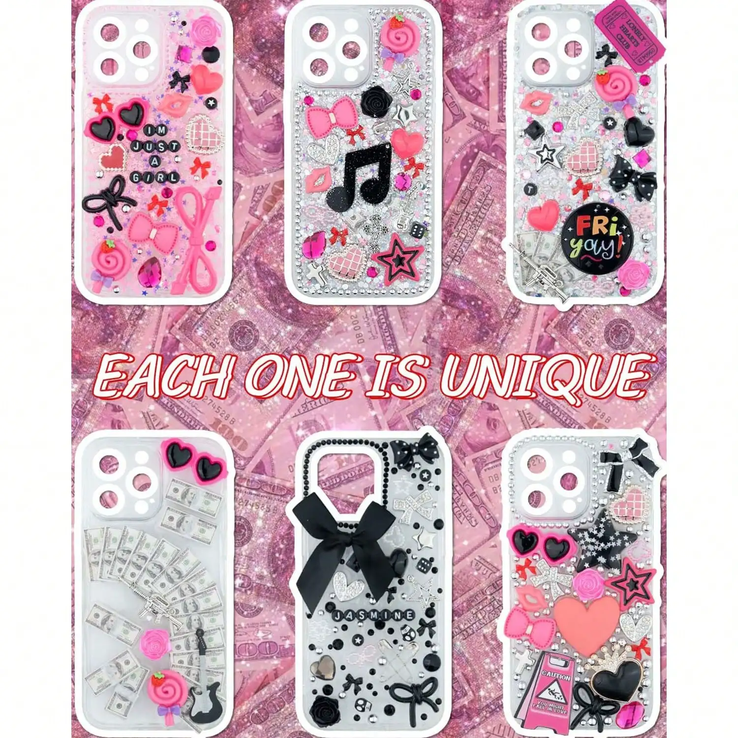 1050 Pcs Junk Phone Case Charm - Phone Cases With Charms 评论和价格
