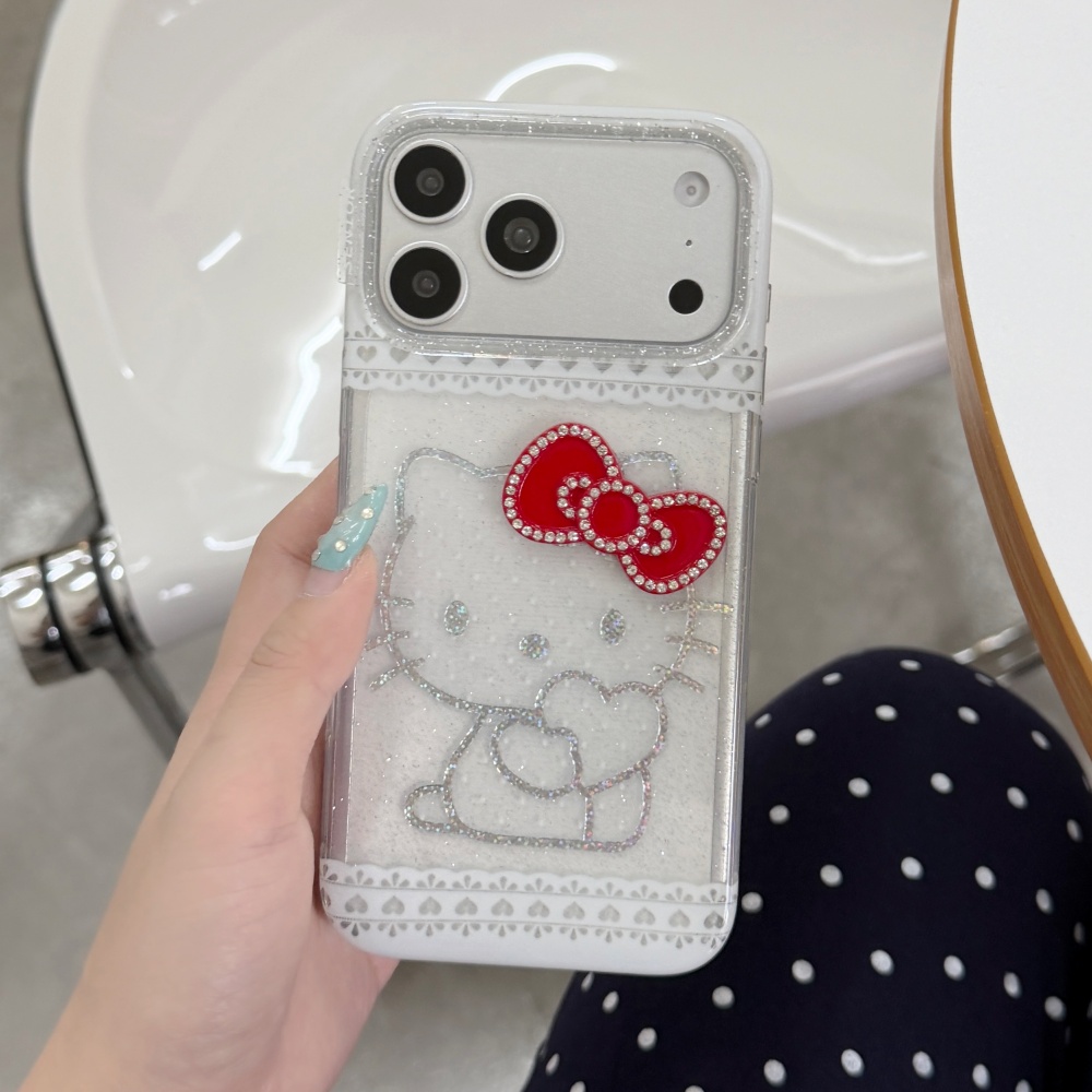 Cute Lace Glitter Laser Hello  - Phone Cases Girly 评论和价格