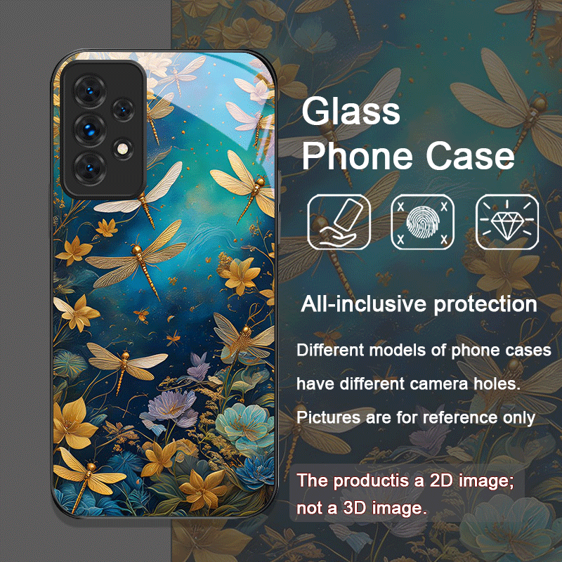 Flower Golden Dragonfly Temper - Phone Cases Samsung A14 评论和价格