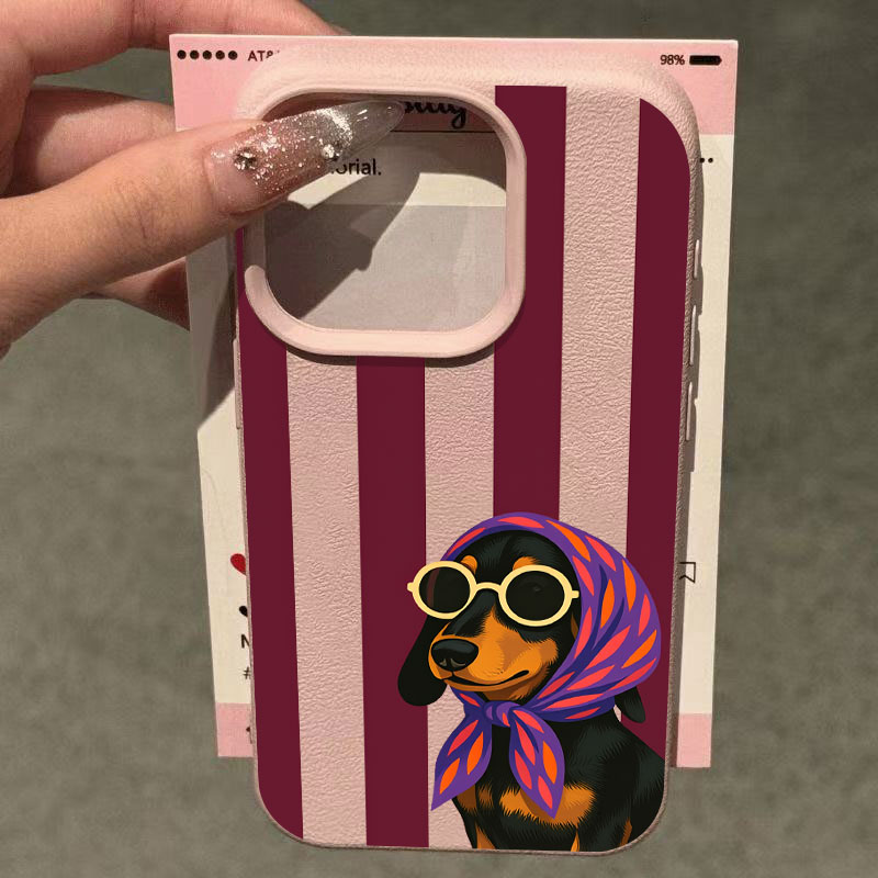 Charming Rustic Puppy in Strip - Phone Cases With Charms 评论和价格