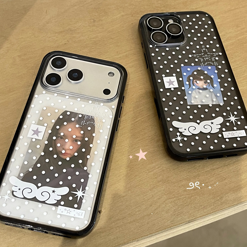 Ins Korean Girl Polka Dots Win - Phone Cases Girly 评论和价格