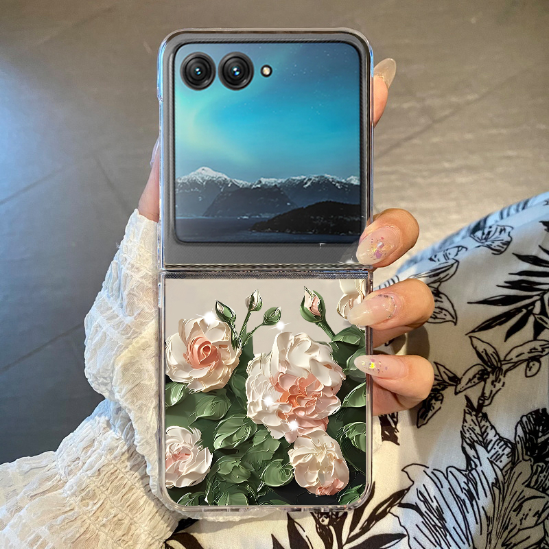 White Flowers Pattern Phone Ca - Phone Cases Hard 评论和价格