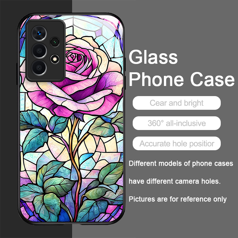 Art Colorful Glass Style Rose  - Phone Cases Samsung A14 评论和价格