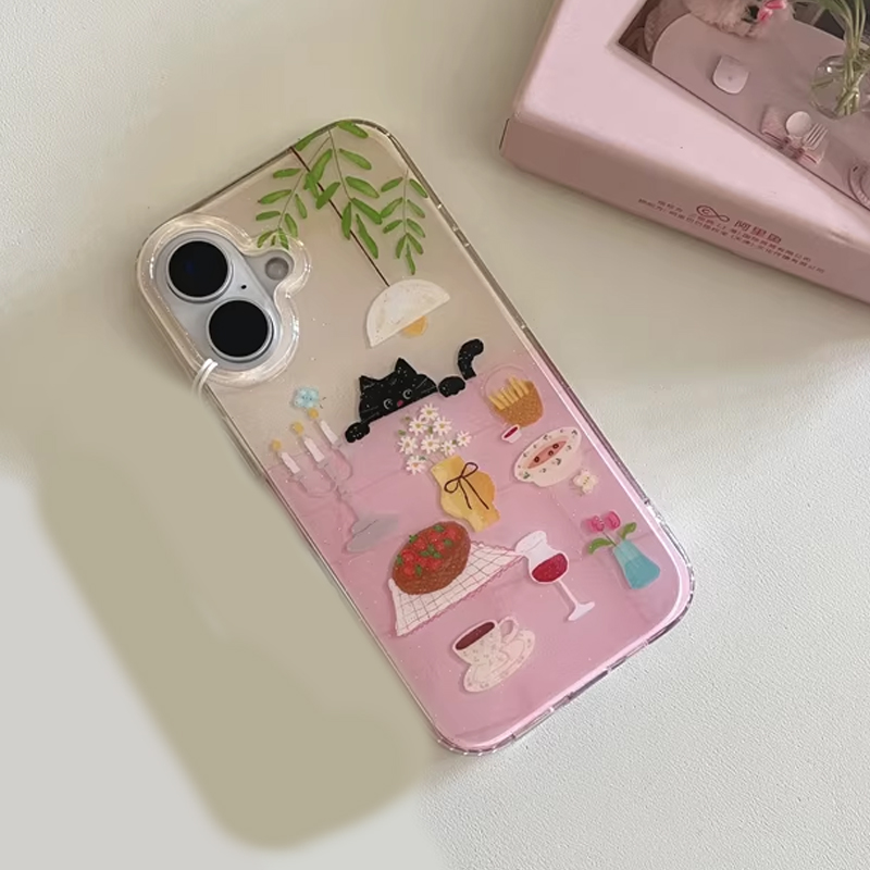 Ins Girl Cute Dining Table Lit - Phone Cases Girly 评论和价格