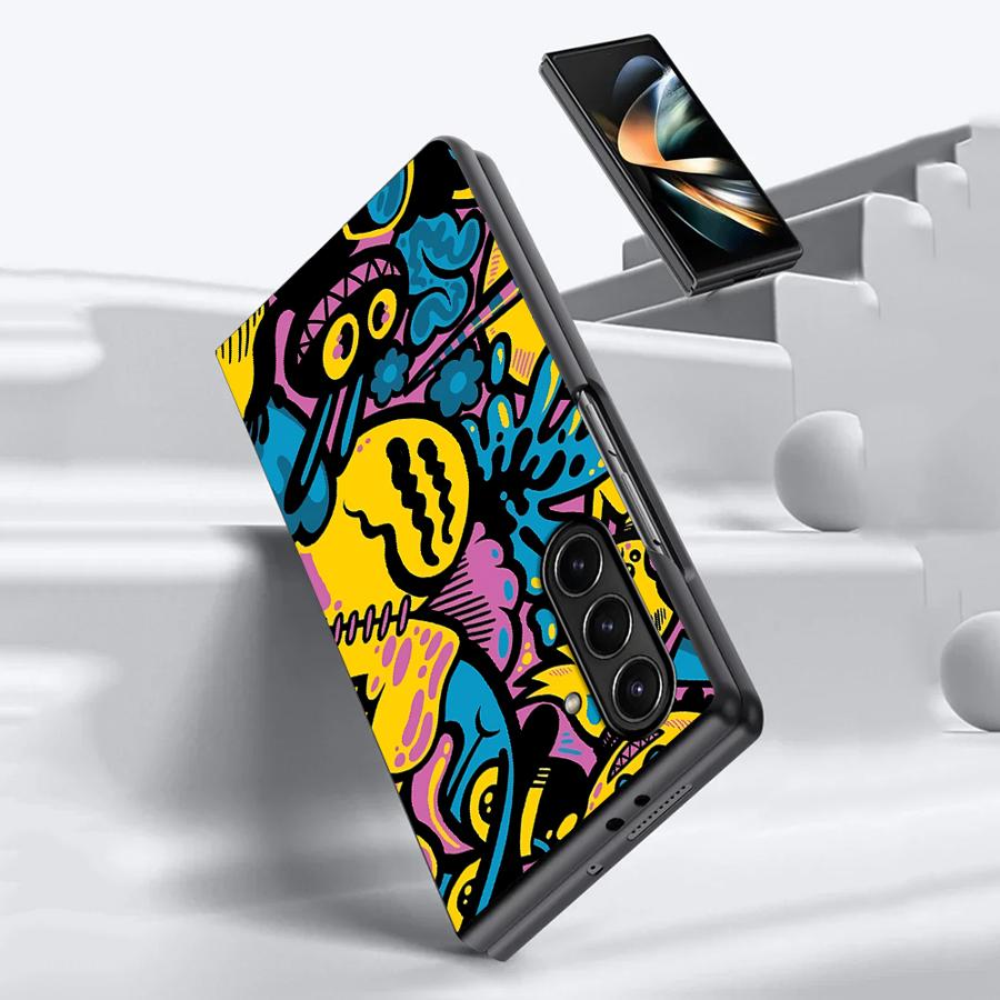 Cartoon Graffiti Design Case f - Phone Cases Z Fold 4 评论和价格