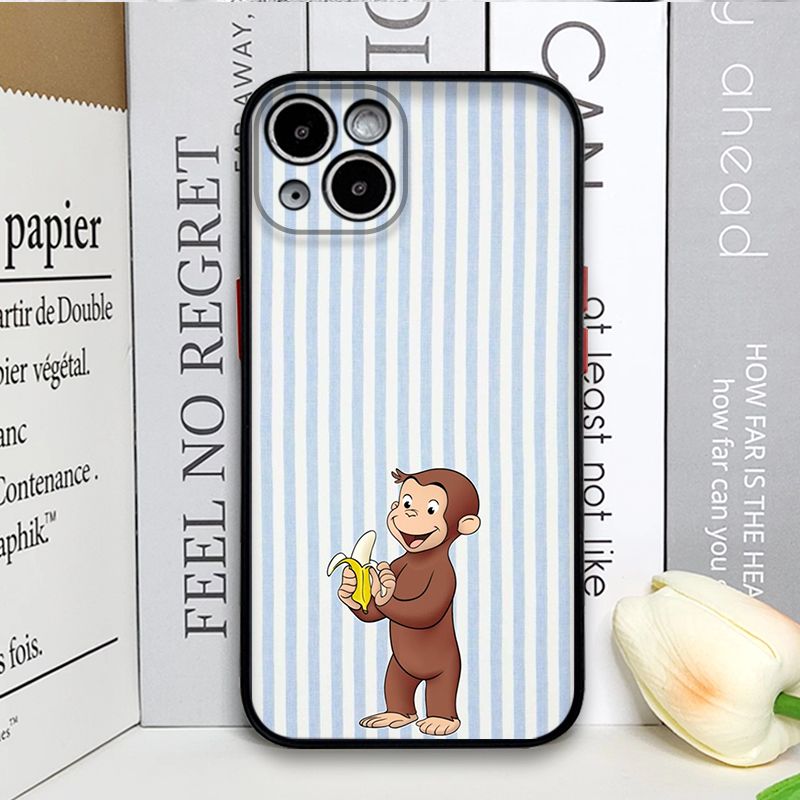 Cartoon Striped Monkey Holding - Phone Cases Iphone 16 Pro 评论和价格